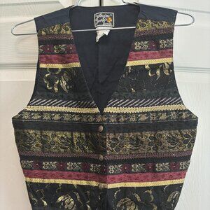 Womens Colorful Vest with Fringe bottom. Size small